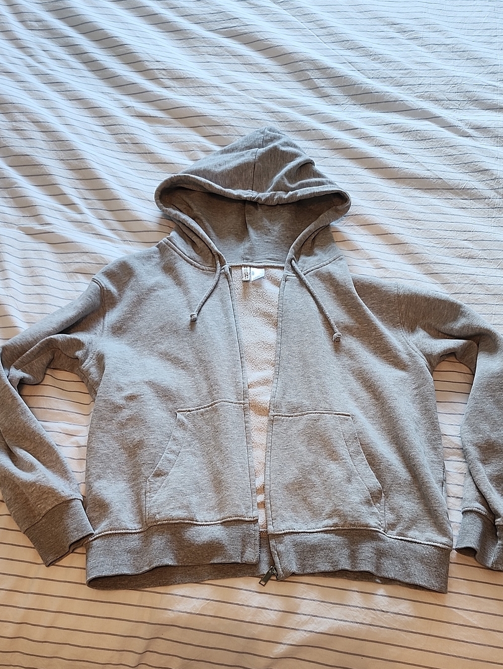 H&M Light Grey Zip Hoodie